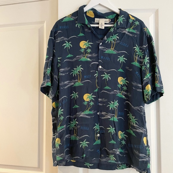 H&M Men's Hawaiian Shirt Size Large Aloha - Picture 2 of 7